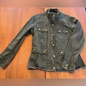 J Crew Factory Resin Coated Field Jacket